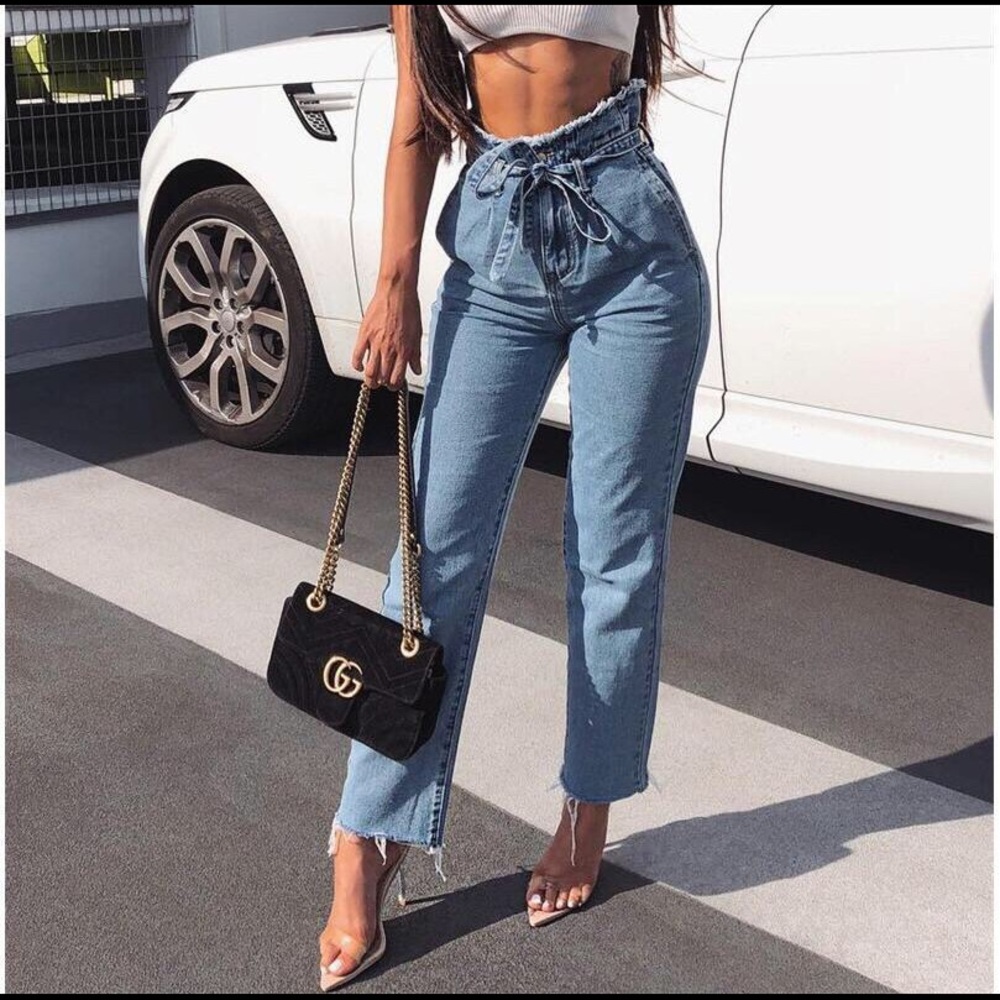 SALE! Belted Denim Jeans